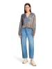 Betty Barclay Schlupfbluse mit Stehkragen in Blau/Rot