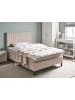 Beliani Doppelbett COUNTESS  in Beige/Braun - (W) 121 x (H) 114 x (L) 201 cm
