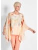 GOLDNER Chiffonbluse Chiffonbluse mit floralem Design in pfirsich / gemustert