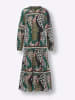 Heine Druckkleid in marine-oliv-bedruckt