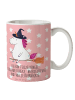 Mr. & Mrs. Panda Becher Einhorn Hexe mit Spruch in Rot Pastell