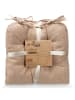 GIFTDECOR Stuhlkissen mit Steppung und Bändern in Braun, (B) 40 x (H) 7 x (L) 40 cm
