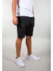 Alpha Industries Cargoshorts Slim Fit Elastischer Taillenbund in Schwarz