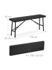 relaxdays 2 x Bierbank in Schwarz - (B)100 x (H)42 x (T)25 cm