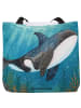 Mr. & Mrs. Panda Shopper Orca Design ohne Spruch in Weiß