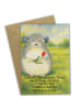 Mr. & Mrs. Panda Grußkarte Chinchilla Blume Design mit Spruch in Weiß