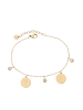 faina Women Chain Link Bracelet With Charms in Gold