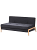 Beliani 2-Sitzer Sofa EDLAND in Schwarz/Braun - (W) 152 x (H) 76 x (L) 94 cm