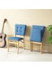 COSTWAY 2er Set Klappstühle Esszimmerstühle in Blau