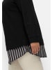 sheego 2-in-1-Langarmshirt in schwarz
