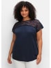 sheego Spitzenshirt in tiefblau