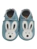 Yalion Leder-Krabbelschuhe "Hase" in Blau