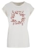 F4NT4STIC T-Shirt Rosa Frühlings Blumenkranz Dekor in Whitesand