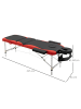 HOMCOM Massageliegen-215B x 81T x 61-84H cm-Schwarz+Rot