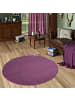 Snapstyle Hochflor Velours Teppich Luna Rund in Lila