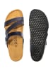 Palado Pantoletten Chios in Blau Metallic Snake