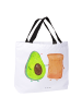 Mr. & Mrs. Panda Damen Schultertasche Avocado Toast ohne Spruch in Weiß