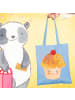 Mr. & Mrs. Panda Shopping Tasche Cupcake ohne Spruch in Sky Blue