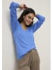 Tamaris V-Ausschnitt-Pullover in blau melange