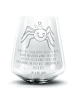 Mr. & Mrs. Panda Tumbler Glas Spinne Agathe Party mit Spruch in Transparent