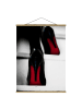 WALLART Stoffbild mit Posterleisten - High Heels in Rot in Rot