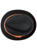 styleBREAKER Trilby Hut in Schwarz / Orange