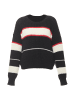 myMo Damen Pullover in SCHWARZ WOLLWEISS KORALLE