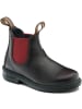 Blundstone Chelsea Boot "2590 Brown Leather with Crimson Elastic (Kids)" in Braun