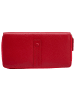 Florence Geldbörse Leder rot Damen ca. 19cm ca. 10cm