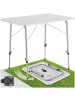 tectake Camping-Klapptisch, 80 x 60 x 68 cm, stufenlos höhenverstellbare Beine