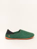 Gottstein Hausschuh Wool Slip-On in green/orange