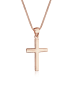 Elli Halskette 925 Sterling Silber Kreuz in Rosegold