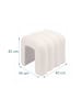 relaxdays Sitzhocker Bubble Bogen in Creme in Schaumstoff - (B)40 x (H)40 x (T)40 cm