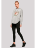 F4NT4STIC Oversized Hoodie Weihnachten Hippie Santa And Reindeer in grau