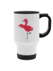 Mr. & Mrs. Panda Kaffeebecher To Go Flamingo Yoga ohne Spruch in Weiß