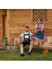 tectake Frauenkostüm Mini-Dirndl Berchtesgaden Modell 1 in rot/weiß