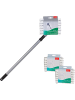 Novaliv Novaliv Fliesenreiniger Bad Wand mit Teleskopstiel inkl 3X Mikrofaser in Silber