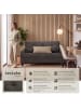 tectake Sofa Viborg, 121,5 x 77 x 91 cm, grau
