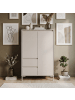 CALICOSY Highboard NERIO in Beige - (W)81  x (H)139  x (L)40 cm