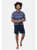 Ammann Schlafanzug Night & Home Cotton in Dunkelblau / blau