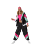 tectake Damenkostüm  Retro 80er 90er Jahre Jogginganzug Authentischer Retro-Look: Bunte