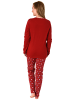 NORMANN Pyjama langarm Schlafanzug Kuschel interlock Tier - 69526 in rot