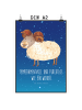 Mr. & Mrs. Panda Poster Sternzeichen Widder mit Spruch in Sternenhimmel Blau