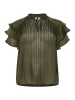KAFFE curve Kurzarm-Bluse KCjola Regular fit in Forest Night
