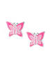 schmuck23 Ohrringe 925 Silber Schmetterling Pink