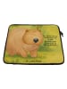 Mr. & Mrs. Panda Laptop Tasche Wombat Design mit Spruch in Weiß