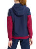 erima Squad Tracktop Jacke mit Kapuze in new navy/bordeaux/silver grey