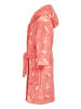 Playshoes Fleece-Bademantel Surfbrett Palmen in rosa