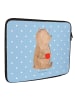 Mr. & Mrs. Panda Laptoptasche Bär Kaffee ohne Spruch in Blau Pastell