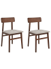 Beliani 2er-Set Esszimmerstuhl STACY in Braun/Beige